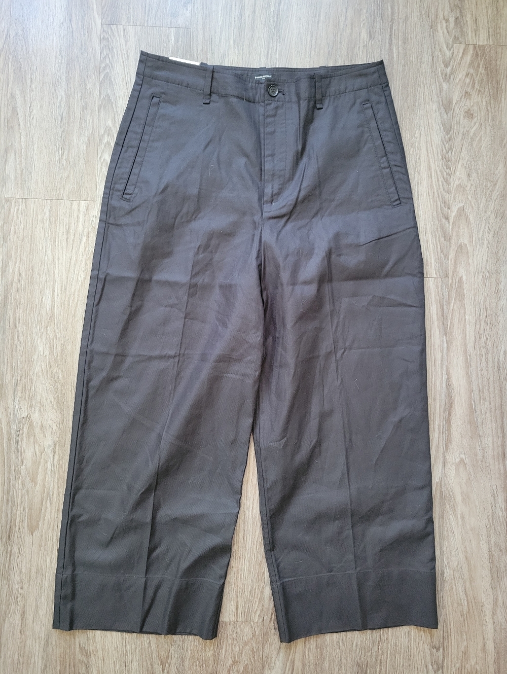 NWT Banana Republic Wide Leg Cropped High Rise Pants Black Cotton & Lyocell 12 - Picture 4 of 10